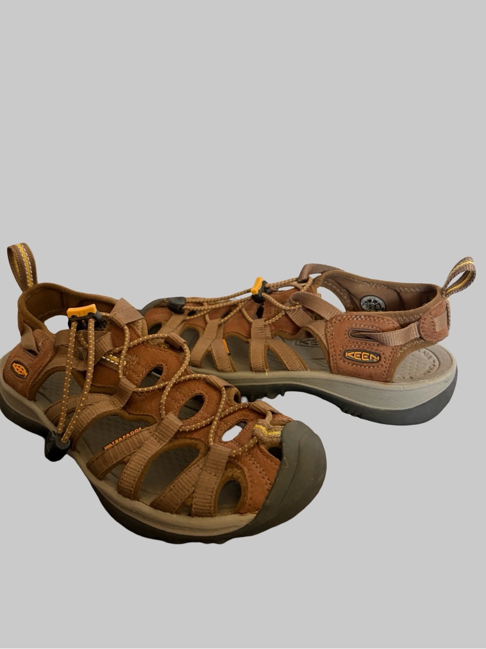 Keen Womens Whisper Brown Outdoor Waterproof Summer Sandals-Sz-7